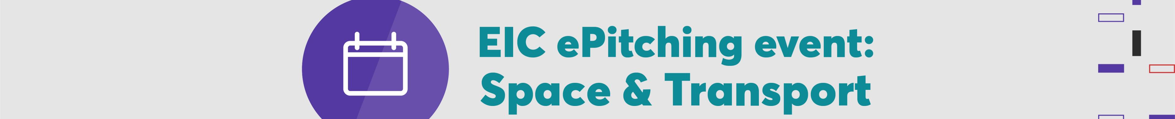 E-pitching on space and transport European Innovation Council