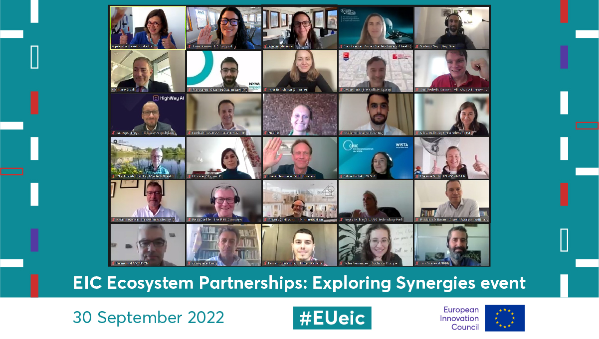 EIC Ecosystem Partnerships: Exploring Synergies - Family Photo with the participants