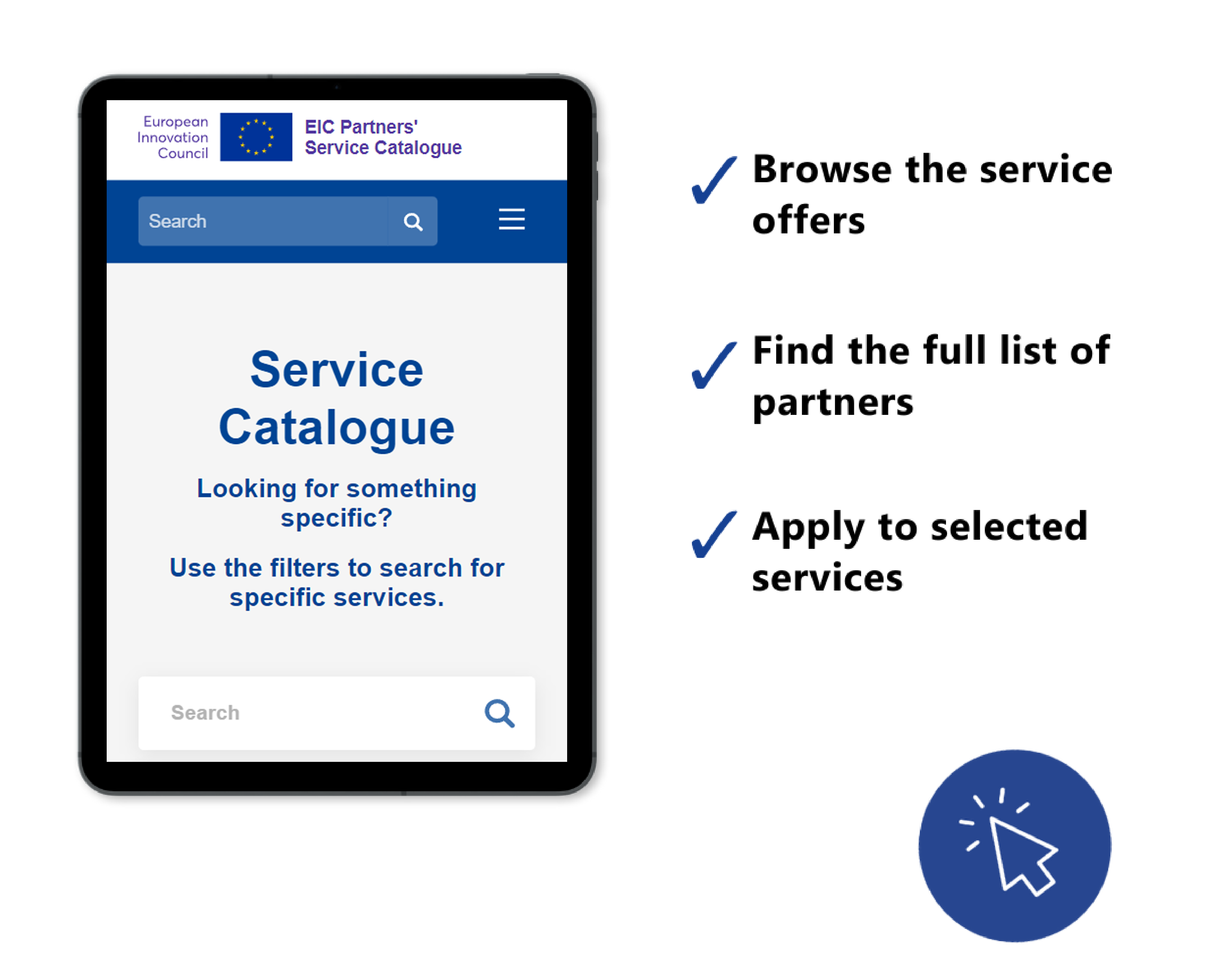 EIC Partners' Service Catalogue Mockup
