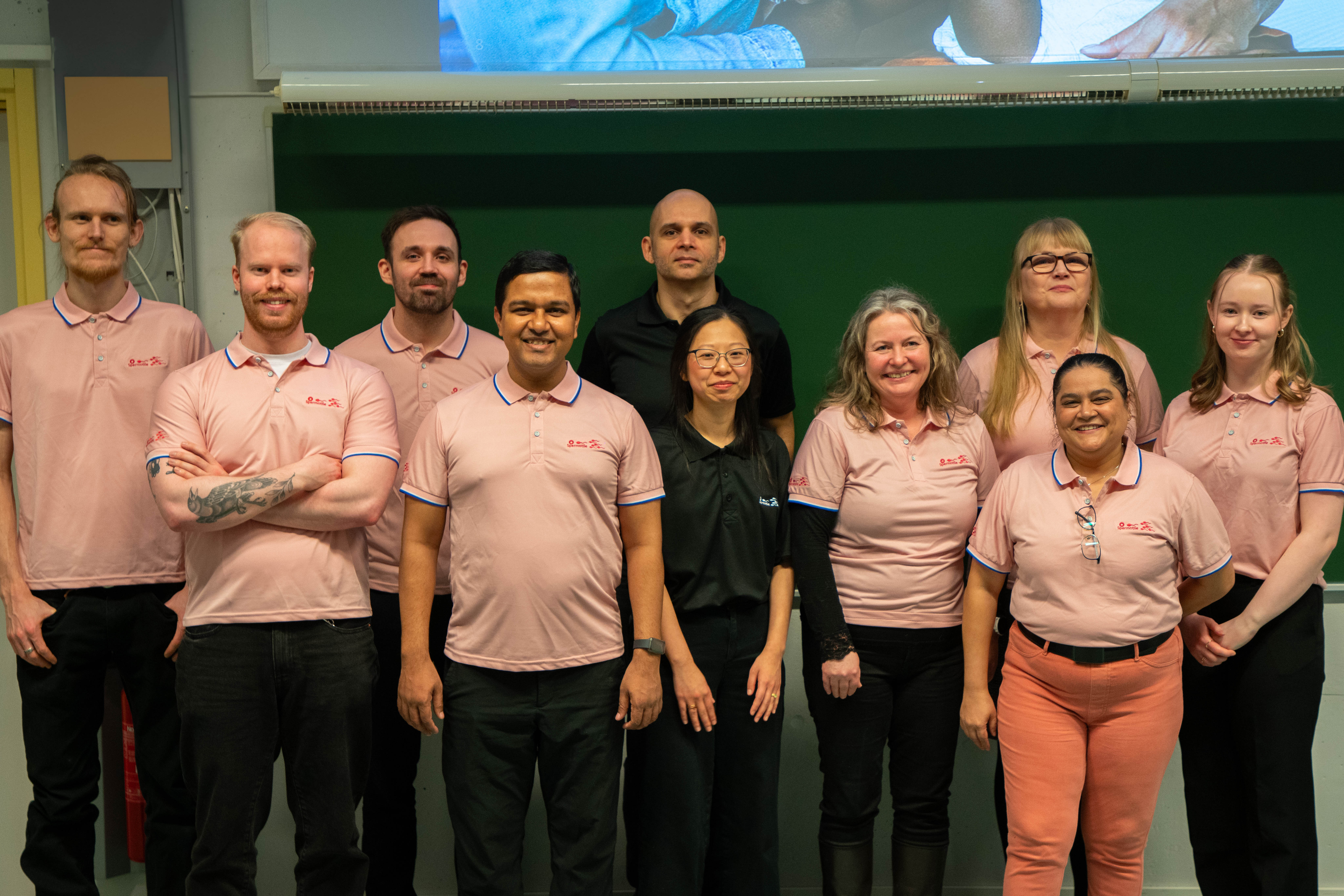 Krishna Agarwal, Professor at the Arctic University of Norway, with the Spermotile team