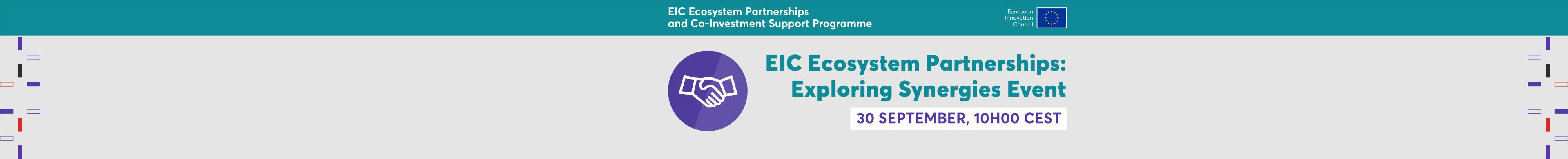Banner for the EIC Ecosystem Partnerships: Exploring Synergies