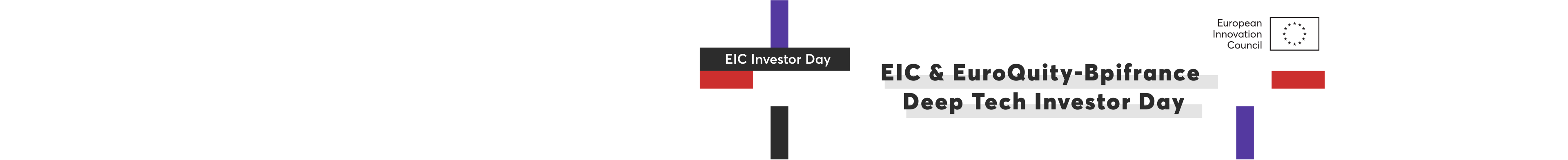 EIC Investor Days EuroQuity-Bpifrance Deep Tech Community Banner
